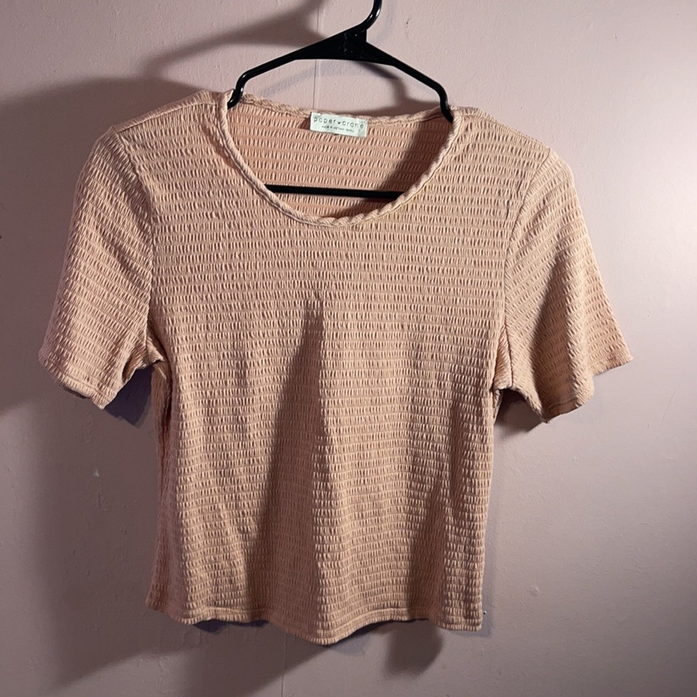 Mauve Paper Crane  stretchy tee S